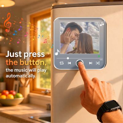 Personalized Musical Fridge Magnet for Couples | Long Distance Relationship Gift | Loveable Person Gift Birthday Gift for Husband Wife Rechargeable Playable Music Player